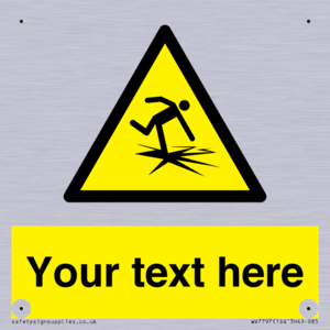 Custom warning thin ice